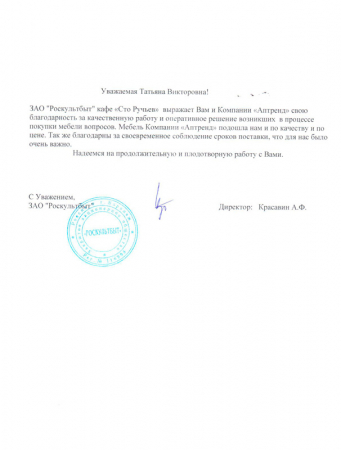 Отзыв о компании Аптренд от Бар СтоРучьев